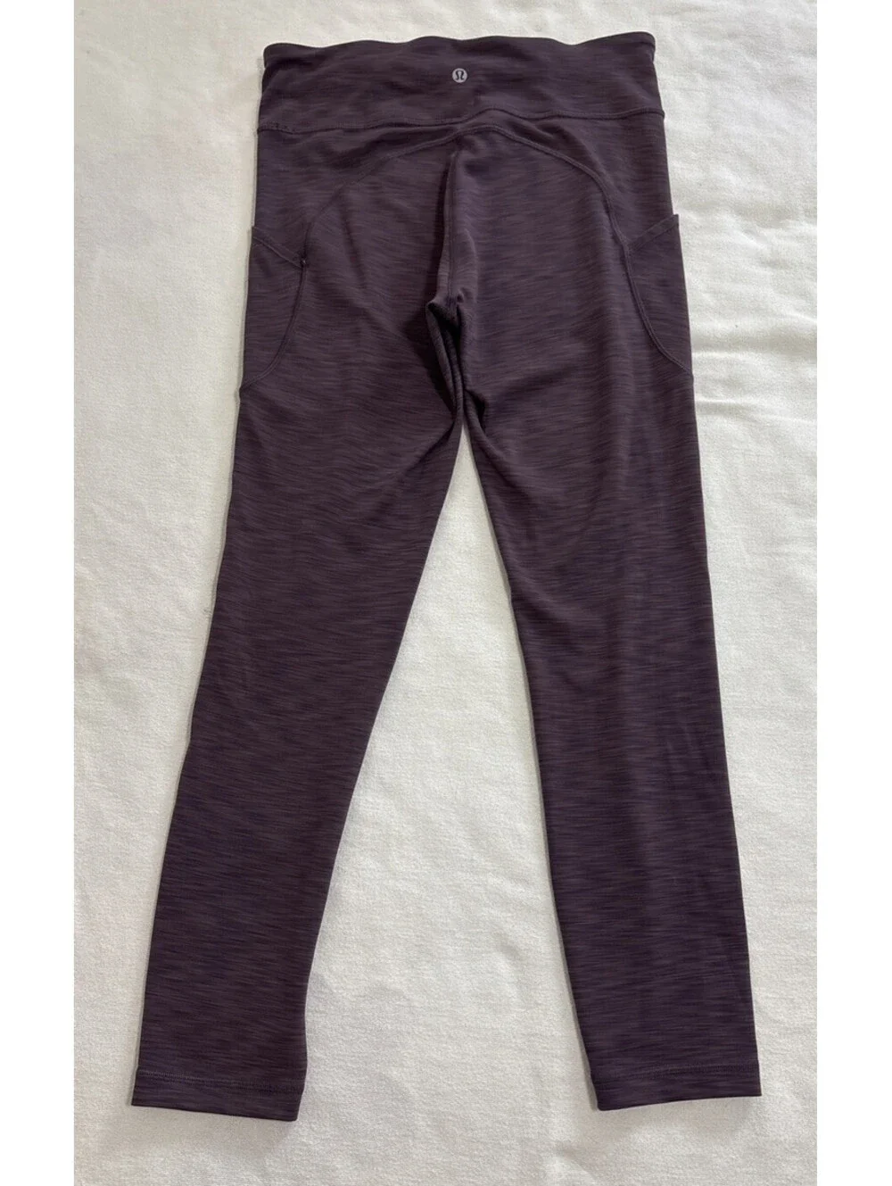 Lululemon Invigorate High-Rise Crop Heathered Black Currant Size 8